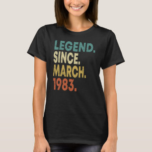 40 Jahre alte Legende Seit März 1983 40. Geburtsta T-Shirt
