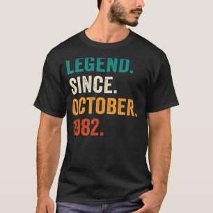 40 Jahre alte Legende seit Oktober 1982 40. Geburt T-Shirt