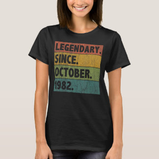 40 Jahre alte Legende seit Oktober 1982 40. Geburt T-Shirt