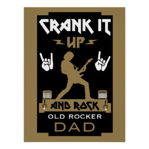 40 Jahre alte Rockers zum Geburtstag Poster