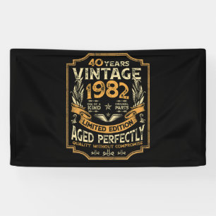40 Jahre alte Vintage 1982 40. Geburtstag Banner
