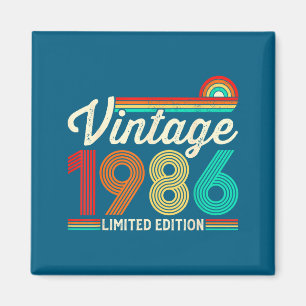 40 Jahre alte Vintage 1986 Grafik Kunst Magnet