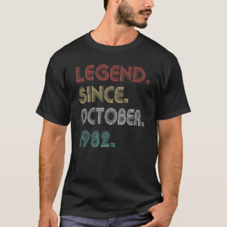 40 Jahre alte Vintage Legende seit Oktober 1982 40 T-Shirt