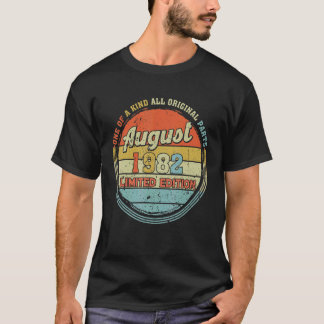 40 Jahre alter August 1982 40. Geburtstag T-Shirt