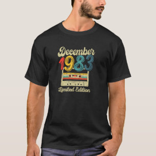 40 Jahre alter Retro Dezember 1983 Kassette 40. Bi T-Shirt
