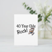 40 Jahre alter Rock (Schaukelstuhl) Postkarte (Stehend Vorderseite)
