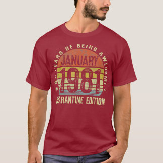 40 Jahre Altes Geschenk Januar 1940 40. Geburtstag T-Shirt