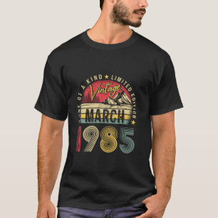 40 Jahre altes Geschenk Vintagen März 1985 Retro M T-Shirt