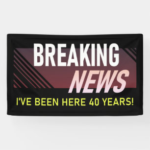 40 Jahre Arbeit Jahrestag 40. Mitarbeiter Banner