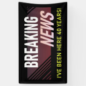 40 Jahre Arbeit Jahrestag 40. Mitarbeiter Banner (Vertikal)