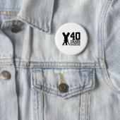 40 Jahre Awesome Cricket 40. Geburtstag Button (Beispiel)