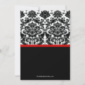 40 Jahre Damask Einladung Rot (Rückseite)