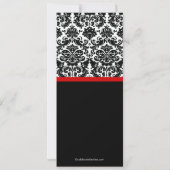 40 Jahre Damask Einladung Rot (Rückseite)