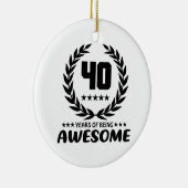 40 Jahre des Seins fantastisch Keramik Ornament (Rechts)