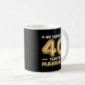 40 Jahre Ehe 40. Hochzeitstag Kaffeetasse (VorderseiteRechts)