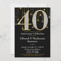 40 Jahre Einladung Black Gold Diamonds