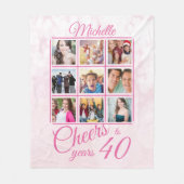 40 Jahre Fotovorlage 40. Geburtstag Fleecedecke (Vorderseite)