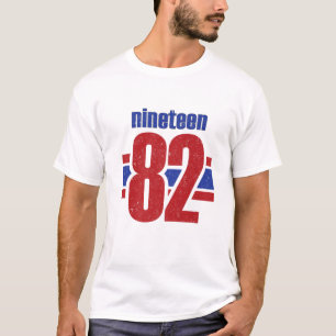 40 Jahre Geboren 1982 Vintag Ninen 82 40 h Bir T-Shirt