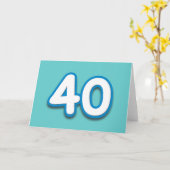40 Jahre Geburtstag oder Jahrestag - Text hinzufüg Karte (Gelbe Blume)
