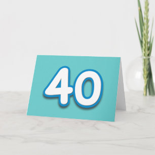 40 Jahre Geburtstag oder Jahrestag - Text hinzufüg Karte