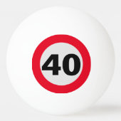 40 Jahre Geburtstag Tischtennisball (Vorderseite)