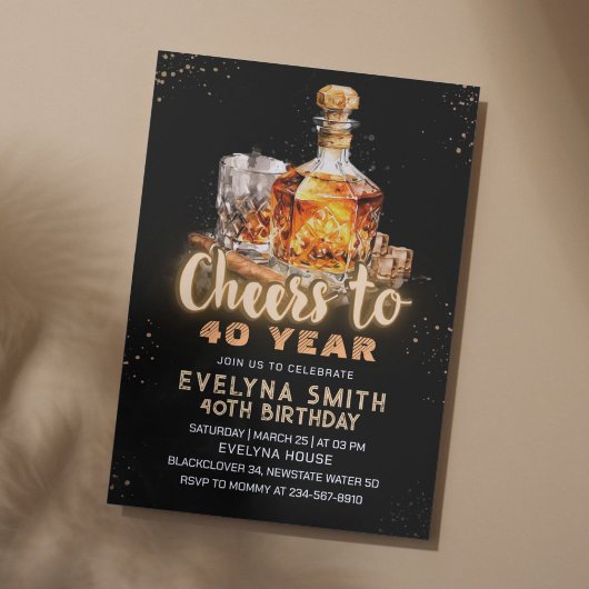 40 Jahre Geburtstagsfeier Einladung