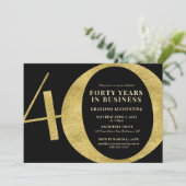 40 Jahre Geschäftsjahr Einladung (Stehend Vorderseite)