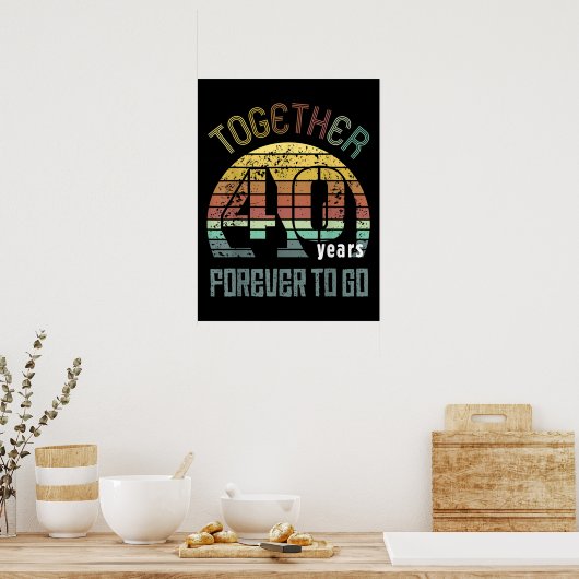 40 Jahre Hochzeitspenden für Paare Poster (Küche)