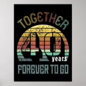 40 Jahre Hochzeitspenden für Paare Poster (Vorne)
