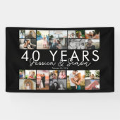 40 Jahre Hochzeitstag Foto Collage bearbeitbar Banner (Horizontal)