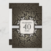 40 Jahre Hochzeitstag Party Einladungen (Vorne/Hinten)