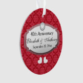 40 Jahre Hochzeitstag Ruby Red Z06 Ornament (Vorderseite)