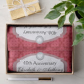 40 Jahre Hochzeitstag Ruby Red Z06 Seidenpapier (Geschenk)