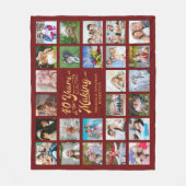 40 Jahre im Jahr der Fotocollage Fleecedecke (Vorderseite)