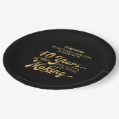 40 JAHRE IM MAKING Retro Pappteller (Schrägansicht)