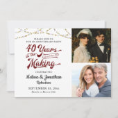 40 JAHRE IM MAKING Ruby Einladung (Vorderseite)