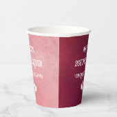 40 Jahre Jubiläum Wasserfarbe Ruby Hochzeit Pappbecher (Rechts)