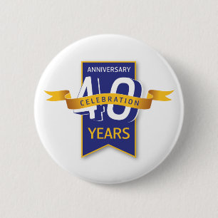 40 Jahre Jubiläumsdesign Button