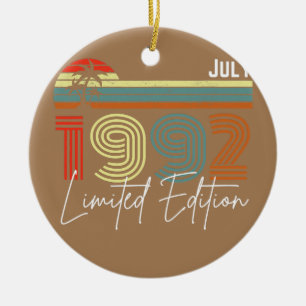 40 Jahre Juli 1982 Vintage limitierte Auflage Keramik Ornament