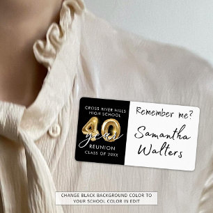 40 Jahre Klasse Wiedersehen Name Tag Erinnern