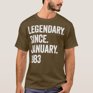 40 Jahre Legendär Seit Januar 1983 40. Geburtstag T-Shirt
