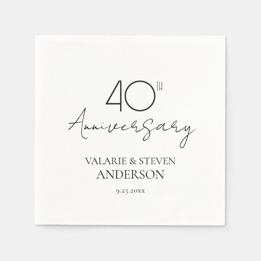 40 Jahre Minimal Napkins Serviette (Vorderseite)