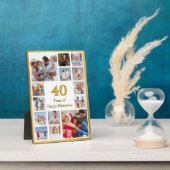 40 Jahre (oder jedes Alter) glücklicher Erinnerung Fotoplatte (Seite)