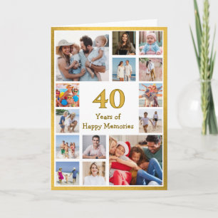 40 Jahre (oder jedes Alter) glücklicher Erinnerung Karte