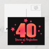 40 Jahre Perfektion Postkarte (Vorne/Hinten)