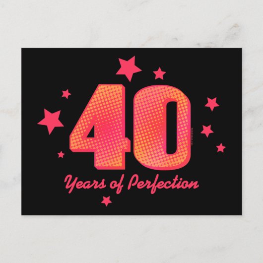 40 Jahre Perfektion Postkarte (Vorderseite)