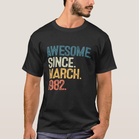40 Jahre Phantastisch seit März 1982 40. Geburtsta T-Shirt (Vorderseite)