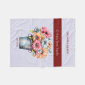 40 Jahre ruby Jubiläum Blume lila Fleecedecke (Vorderseite (Horizontal))