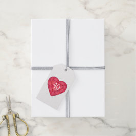 40 Jahre ruby Juwel Herz Aquarellkunst Geschenk Ta Geschenkanhänger