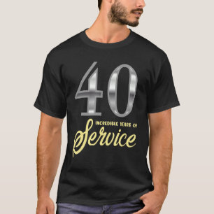 40 Jahre Service 40 Jahre Anfänger T-Shirt